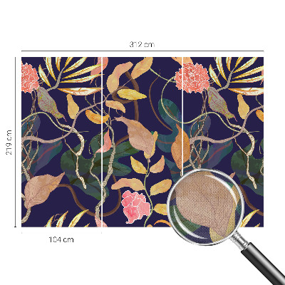 12D-Fototapete fürs Wohnzimmer Pflanzeneleganz