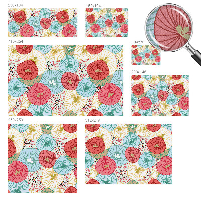 12D-Fototapete fürs Schlafzimmer Blumenmuster