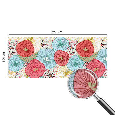 12D-Fototapete fürs Schlafzimmer Blumenmuster