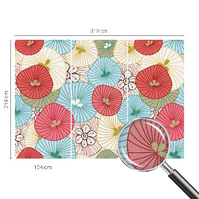 12D-Fototapete fürs Schlafzimmer Blumenmuster