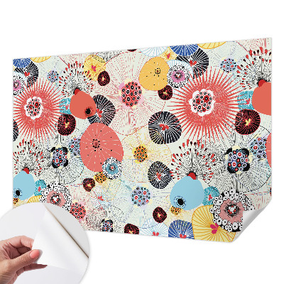 Moderne Fototapete nach Maß Bunte Blumen