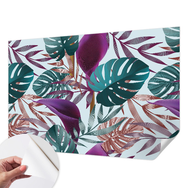 Selbstklebende Fototapete für die Wand Tropische Zusammensetzung