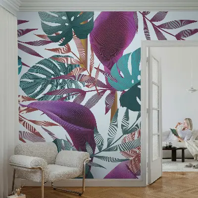 Selbstklebende Fototapete für die Wand mit einem tropischen Motiv