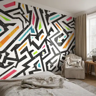 Selbstklebende Fototapete mit abstraktem Mosaikmotiv