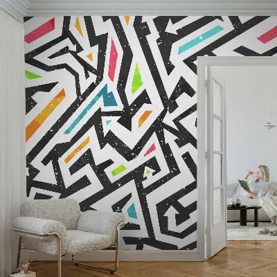 Selbstklebende Fototapete mit abstraktem Mosaikmotiv
