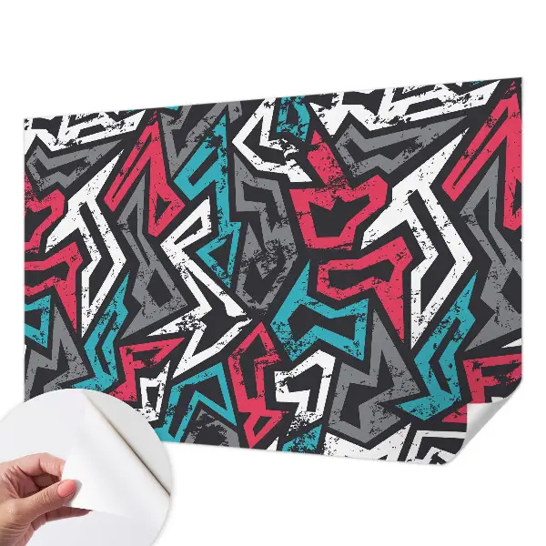 Selbstklebende Fototapete fürs Schlafzimmer mit abstraktem Mosaikmotiv