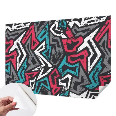 Selbstklebende Fototapete fürs Schlafzimmer mit abstraktem Mosaikmotiv