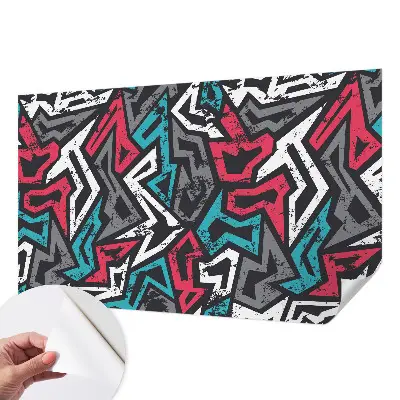 Selbstklebende Fototapete fürs Schlafzimmer mit abstraktem Mosaikmotiv