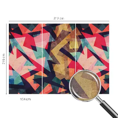 Fototapete in 3D-Optik mit buntem Muster