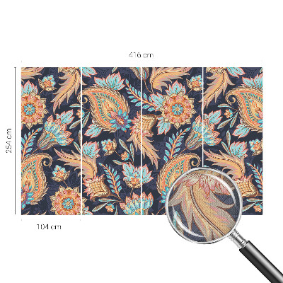 13D-Fototapete fürs Wohnzimmer Blumenmuster