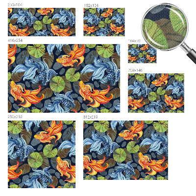 13D-Fototapete fürs Schlafzimmer Fischmuster