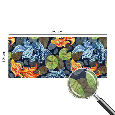 13D-Fototapete fürs Schlafzimmer Fischmuster