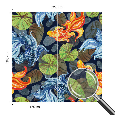 13D-Fototapete fürs Schlafzimmer Fischmuster