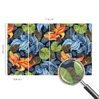 13D-Fototapete fürs Schlafzimmer Fischmuster