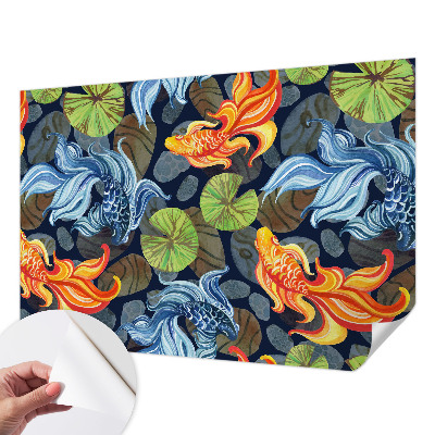 13D-Fototapete fürs Schlafzimmer Fischmuster