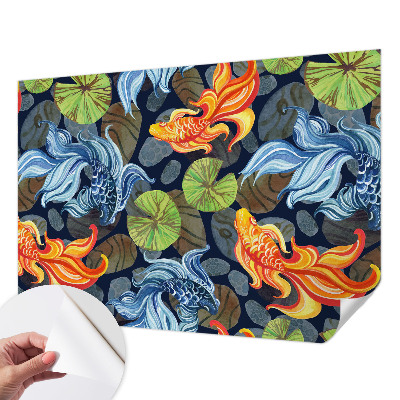 13D-Fototapete fürs Schlafzimmer Fischmuster