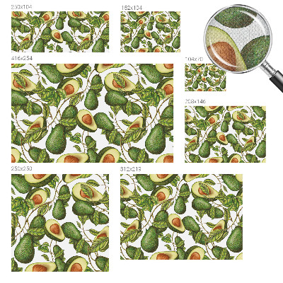 Motivtapete nach Maß Avocado-Muster