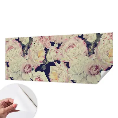 Vintage Tapete mit Blumenstraußmuster