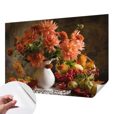 Selbstklebende Fototapete mit einer Herbstkomposition
