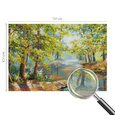 Selbstklebende Fototapete für die Wand mit idyllischem See als Motiv