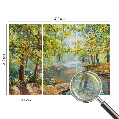 Selbstklebende Fototapete für die Wand Idyllischer See