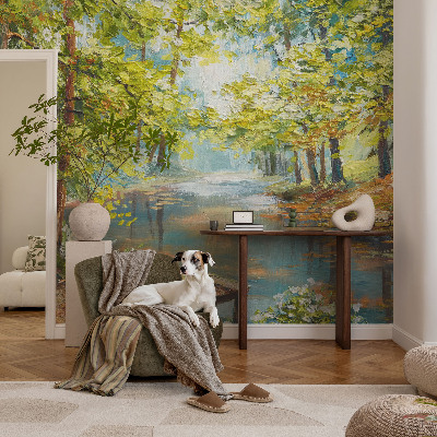 Selbstklebende Fototapete für die Wand Idyllischer See