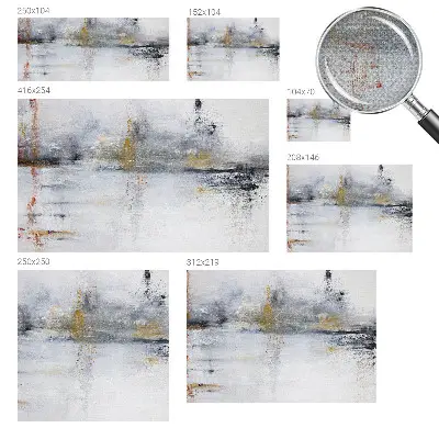 Selbstklebende Fototapete fürs Wohnzimmer mit harmonischer abstrakter Gestaltung