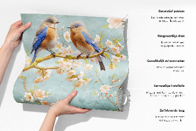 Selbstklebende Fototapete fürs Schlafzimmer Abstrakte Blumen