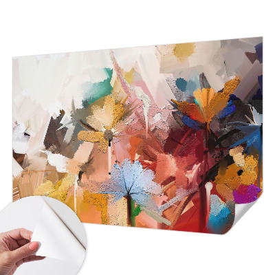 Fototapete in 3D-Optik Florale Abstraktion