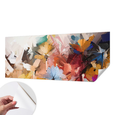 Fototapete in 3D-Optik Florale Abstraktion