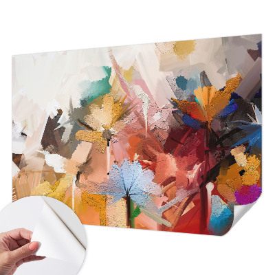 Fototapete in 3D-Optik mit floraler abstrakter Gestaltung