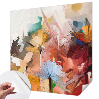 Fototapete in 3D-Optik mit floraler abstrakter Gestaltung
