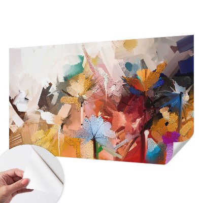 Fototapete in 3D-Optik mit floraler abstrakter Gestaltung
