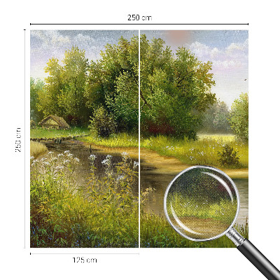 14D-Fototapete mit ländlicher Landschaftsaufnahme