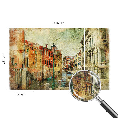 14D-Fototapete fürs Wohnzimmer Stadteindruck