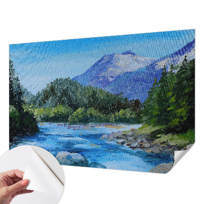 Motivtapete nach Maß mit einer Berglandschaft als Motiv