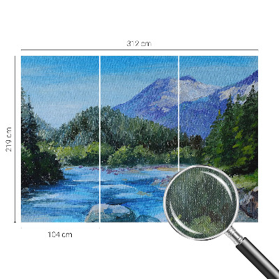 Motivtapete nach Maß mit einer Berglandschaft als Motiv