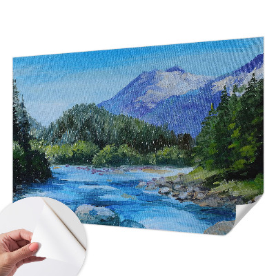 Motivtapete nach Maß mit einer Berglandschaft als Motiv