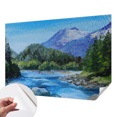 Motivtapete nach Maß mit einer Berglandschaft als Motiv