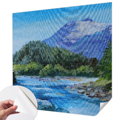 Motivtapete nach Maß mit einer Berglandschaft als Motiv