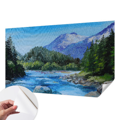 Motivtapete nach Maß mit einer Berglandschaft als Motiv