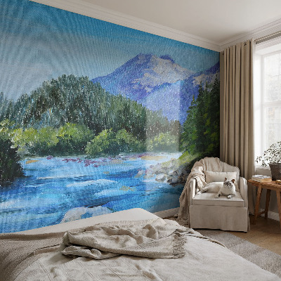 Motivtapete nach Maß mit einer Berglandschaft als Motiv