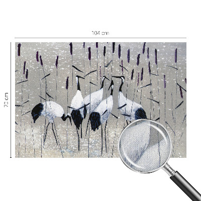 Moderne Fototapete nach Maß Harmonische Kraniche