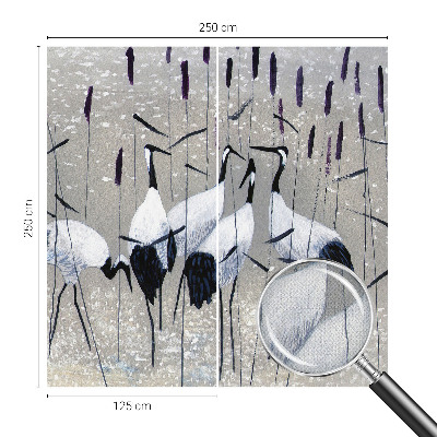 Moderne Fototapete nach Maß mit harmonischem Motiv von Kranichen
