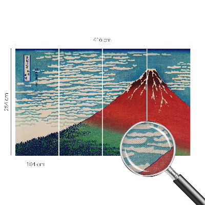 Selbstklebende Fototapete mit rotem Bergmotiv