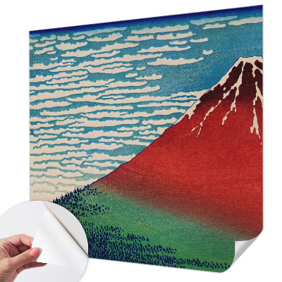 Selbstklebende Fototapete mit rotem Bergmotiv