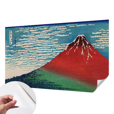 Selbstklebende Fototapete mit rotem Bergmotiv