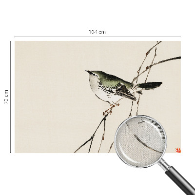 Selbstklebende Fototapete fürs Wohnzimmer mit einem harmonischen Vogelmotiv