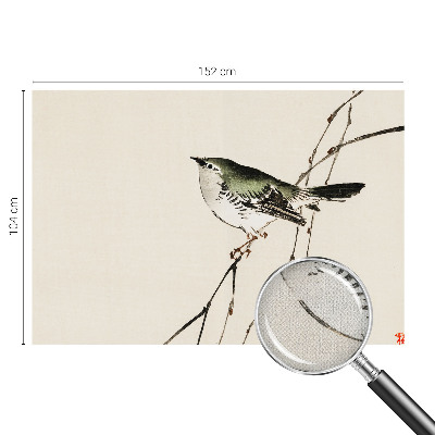 Selbstklebende Fototapete fürs Wohnzimmer mit einem harmonischen Vogelmotiv