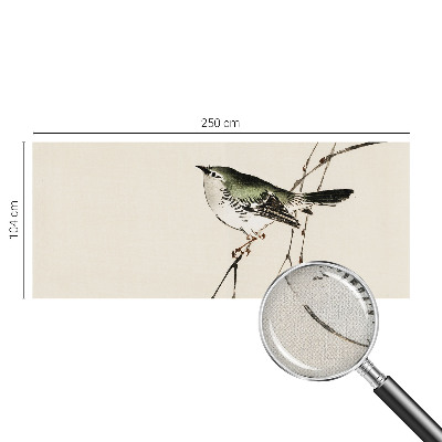 Selbstklebende Fototapete fürs Wohnzimmer mit einem harmonischen Vogelmotiv